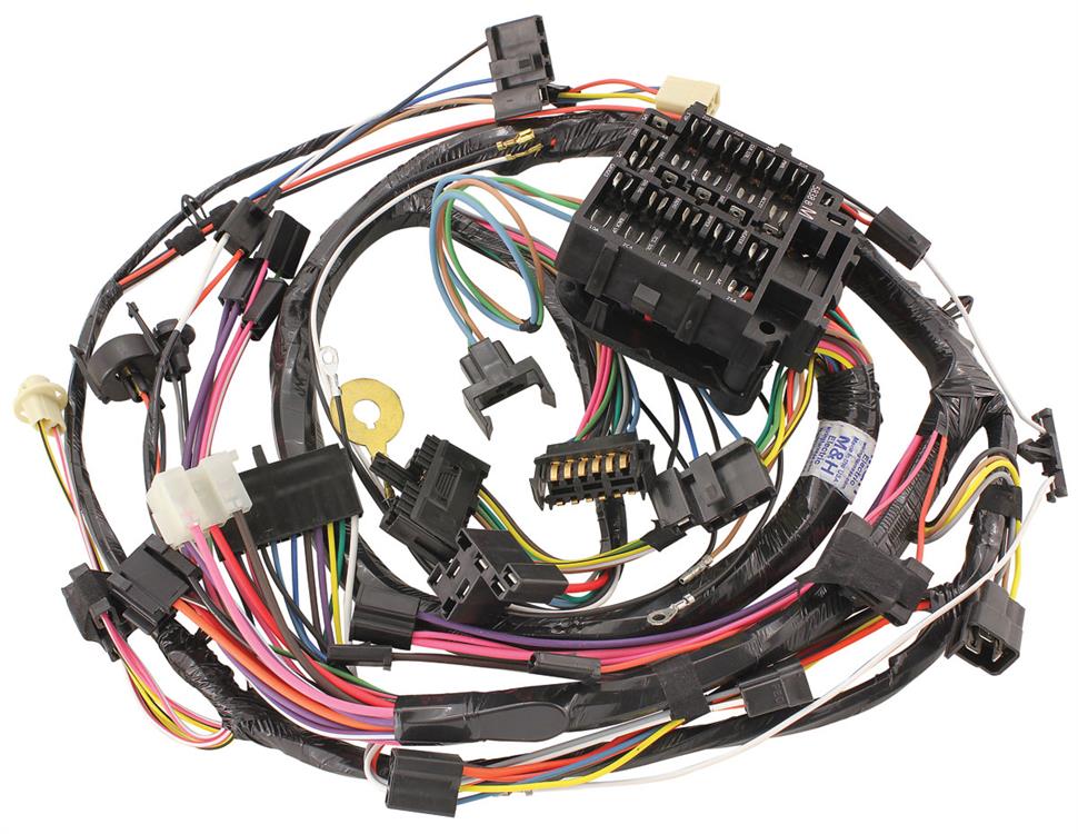 Wiring Harness, Dash, 1972 Chev./El Cam./Monte, Round SS Gauges/Seatbelt Warning