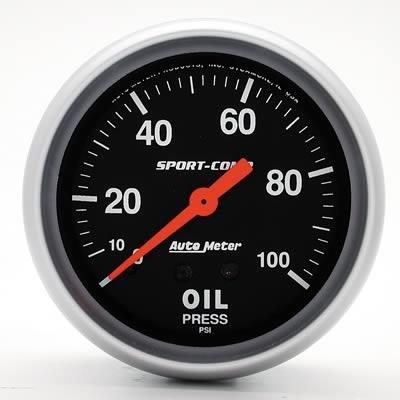 Oil pressure, 67mm, 0-100 psi, mechanical