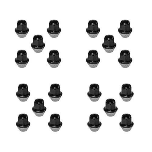 hjulmuttrar, M14x1,5, 60 grader, svart