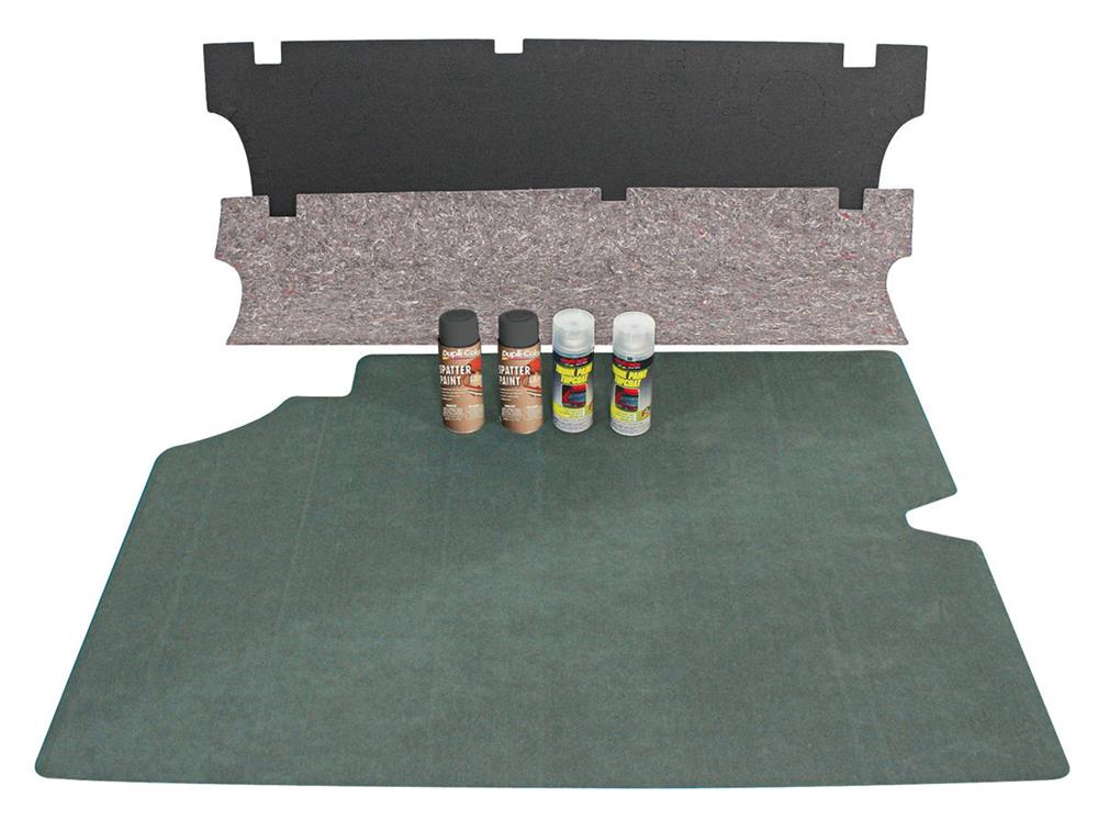 Trunk Mat Kit, Vinyl, 1969-72 GTO/Lemans/Tempest Coupe, Green/Gray