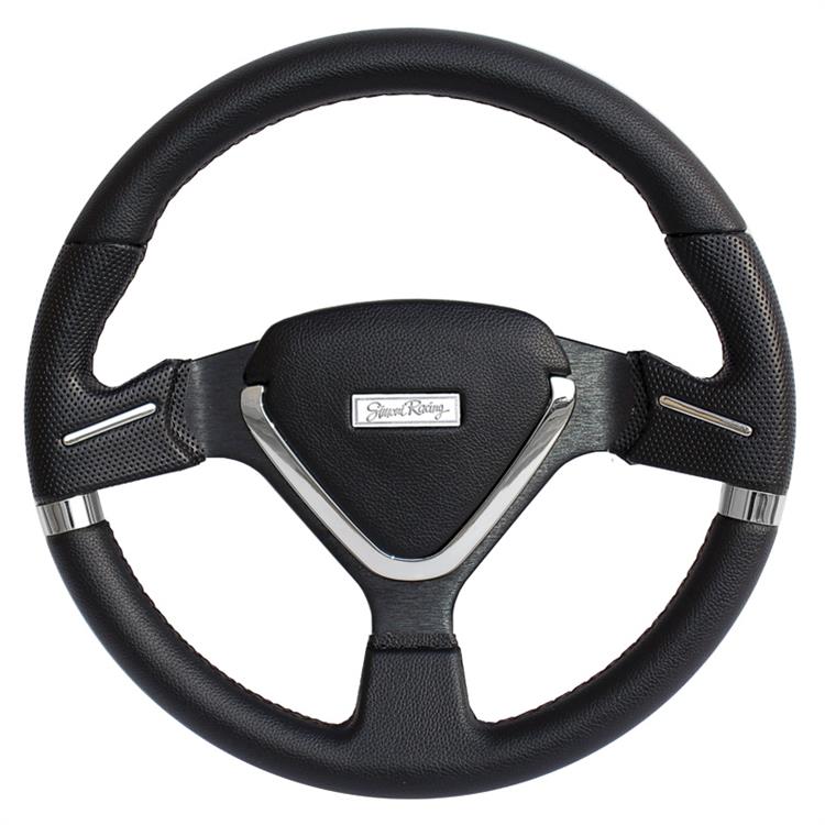 Simoni Racing Universeel Sportstuur Montecarlo - Zwart Eco-Leder - Diameter 350mm