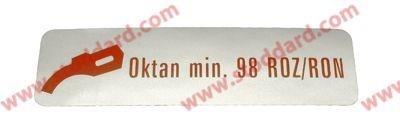 DECAL "Super Fuel" Decal "Oktan min. 98 ROZ/RON