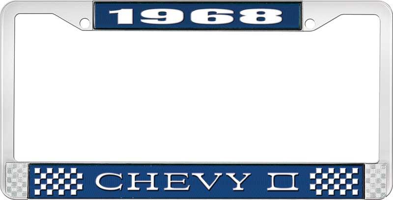 1968 CHEVY II LICENSE PLATE FRAME BLUE