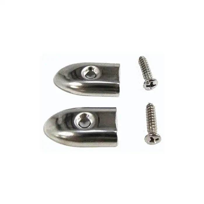 Convertible Top Rear Bow Staple Strip Ends with Stainless Steel Screws