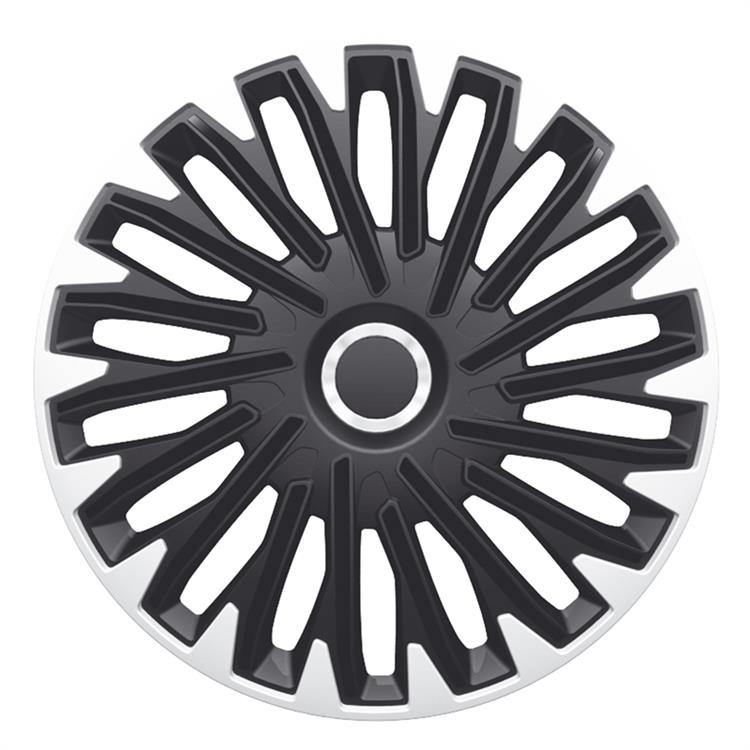Set wheel covers Quantum Pro 13-inch silver/black + chrome ring