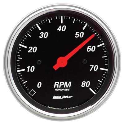 Tachometer 86mm 0-8.000rpm Designer Black