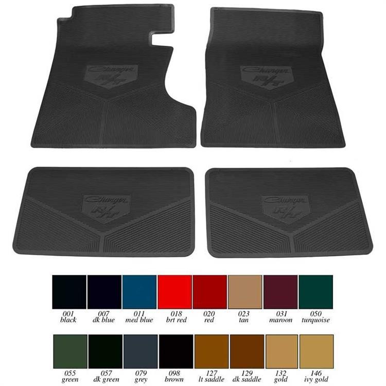 red floor mat set "Charger R/T", vinyl