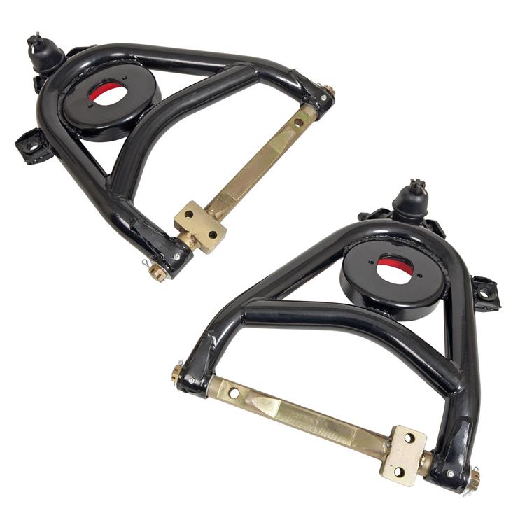 Control Arms, Tubular, Steel, Black Powdercoated, Front Upper Chevy, Pair