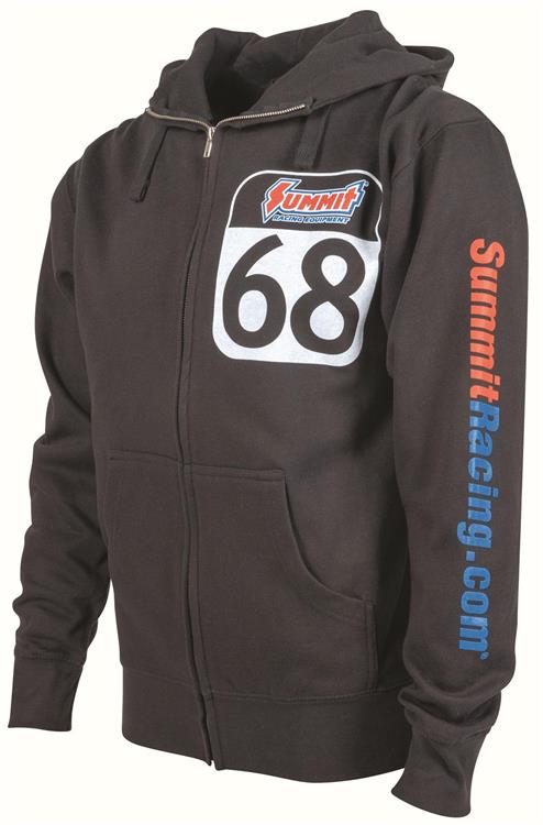 tröja hoodie, "68 Logo, The World's Speed Shop", svart, large