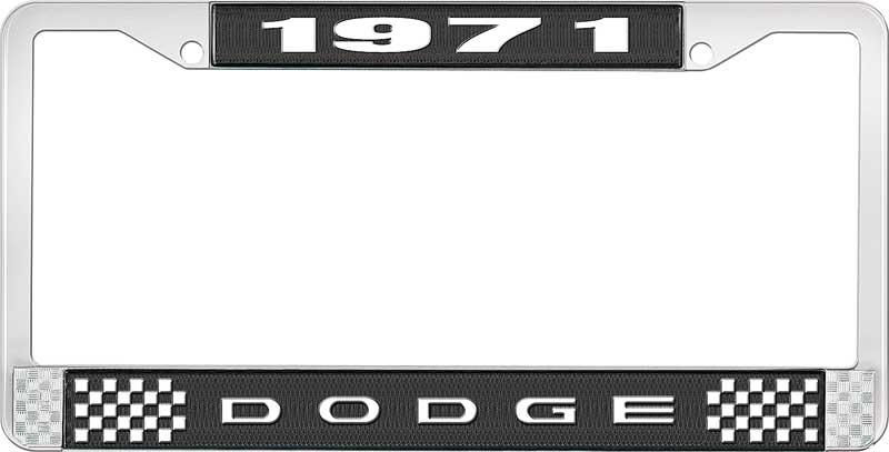 1971 DODGE LICENSE PLATE FRAME - BLACK