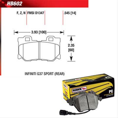 brake pads, rear, Performance ceramic