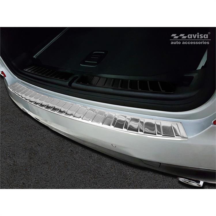 Stainless Steel Rear bumper protector suitable for BMW X3 (G01) 2017- with M-Package 'Ribs'