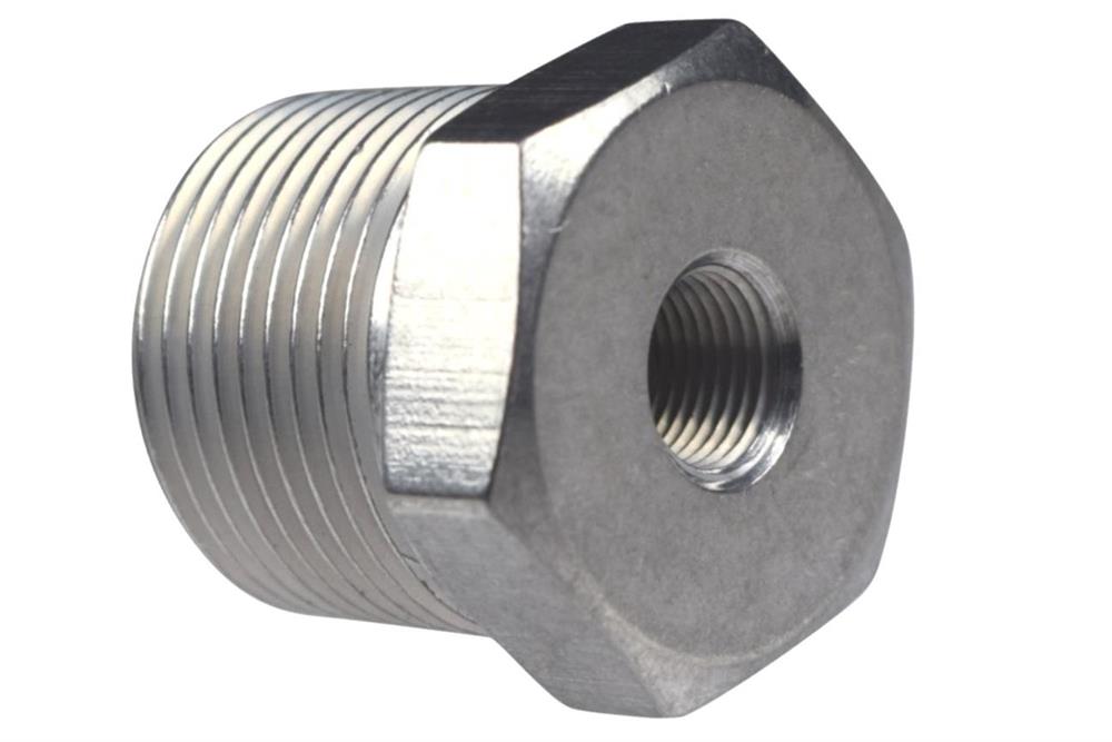 Fitting, Reducer, NPT to NPT, Straight, Aluminum, Natural, 3/4 in. NPT, 1/8 in. NPT, Each
