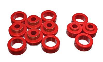 Body Mount Bushings, Polyurethane, Red