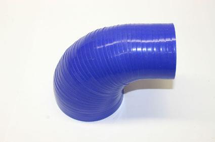 silikonslang 90 grader 89-70mm reducerande blå, 4-lagers