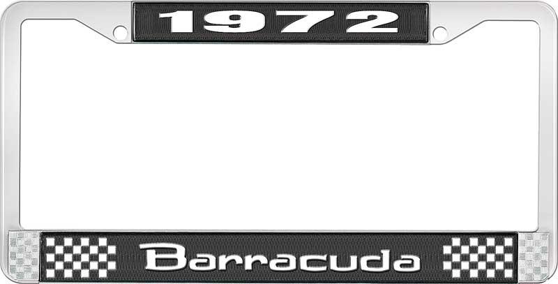1972 BARRACUDA LICENSE PLATE FRAME - BLACK