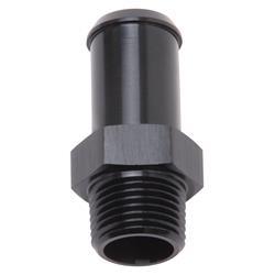 Fitting, 5/8 in. Hose Barb to 3/8 in. NPT Male Threads, 6-Point, Aluminum, Black Anodized,