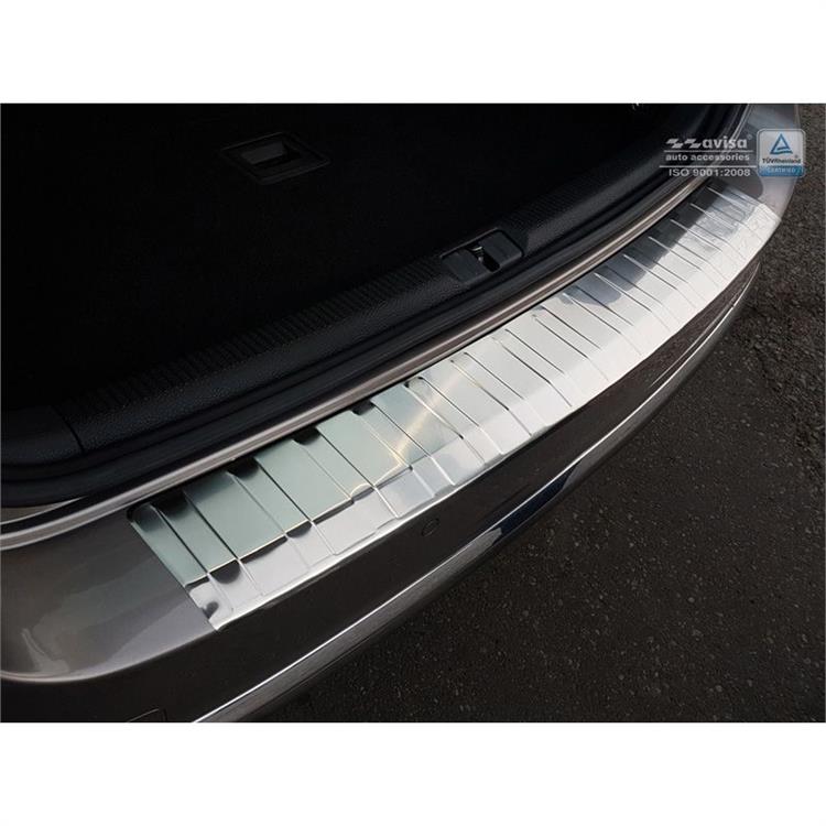 RVS Achterbumperprotector passend voor Volkswagen Passat B7 Variant 2010-2014 'Ribs'