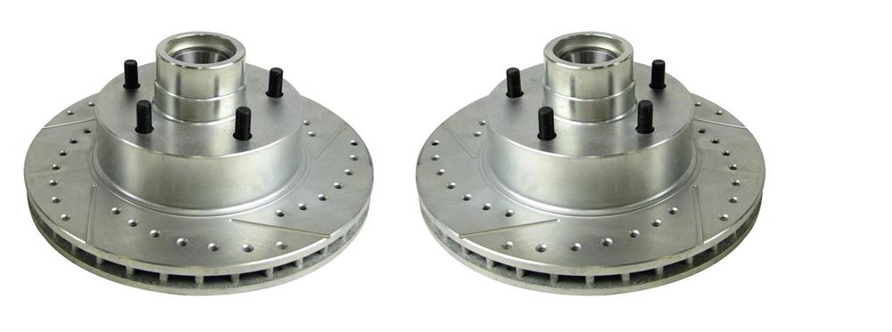 Brake Rotor, Iron, Zinc Plated, Drilled, Slotted Surface, Front