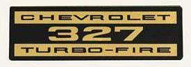 dekal "Chevrolet 327 Turbo-Fire", ventilkåpa