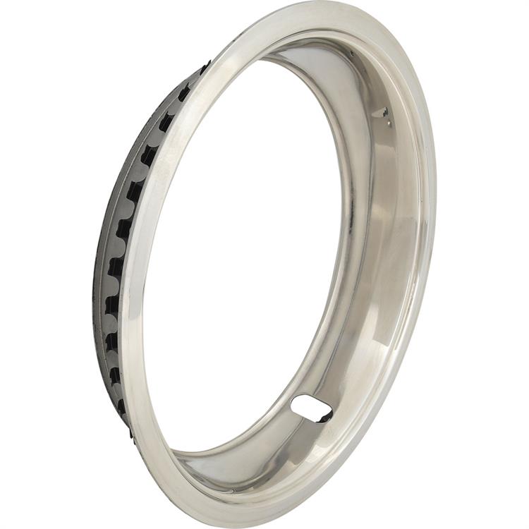 14" x 6" or 14" x 7" Factory Style 2-1/2" Deep Rallye Wheel Trim Ring Stainless Steel	 Polished