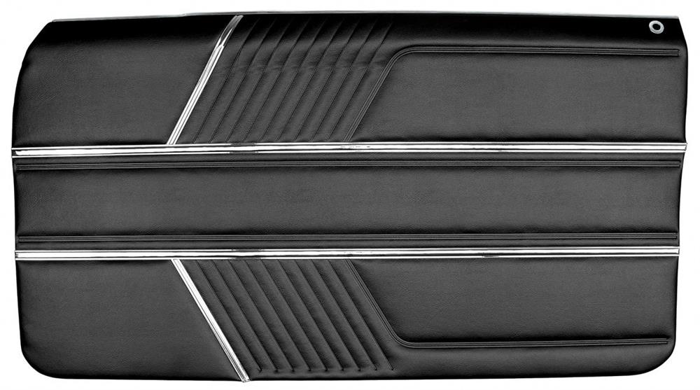 Door Panels, 1966 Catalina 2+2, Coupe/Convertible Front, Assembled , Black