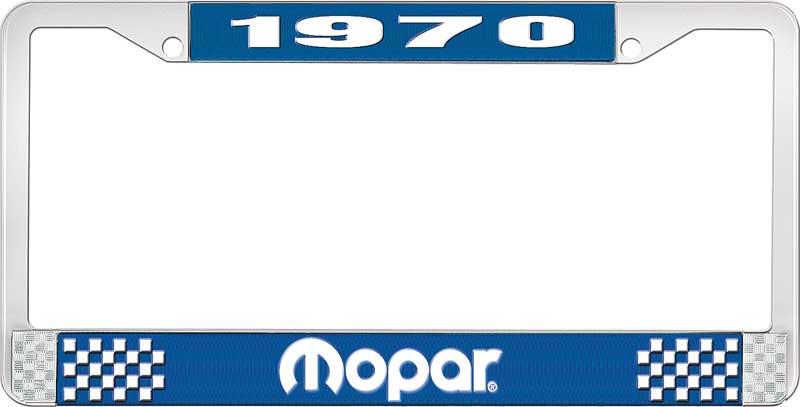 nummerplåtshållare 1970 mopar - blå