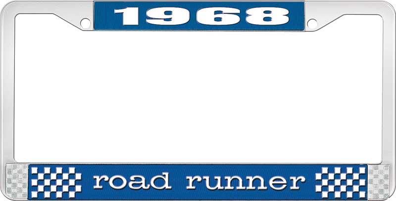 1968 ROAD RUNNER LICENSE PLATE FRAME - BLUE