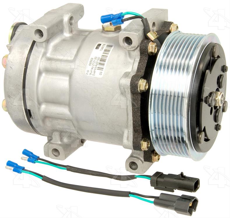 Air Conditioning Compressor, New, Aluminum, SD7H15, R-134A