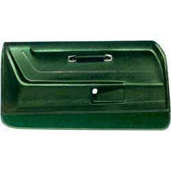 Inner Door Panel, Deluxe, Full, Plastic, Dark Green, Chevy, Pair