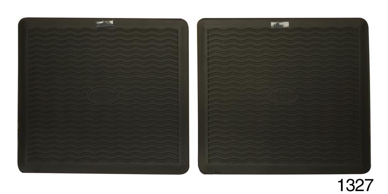 Mats, floor, w/ bowtielogo, black, set of 2