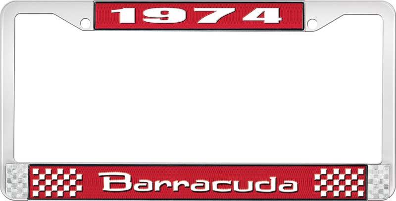 1974 BARRACUDA LICENSE PLATE FRAME - RED