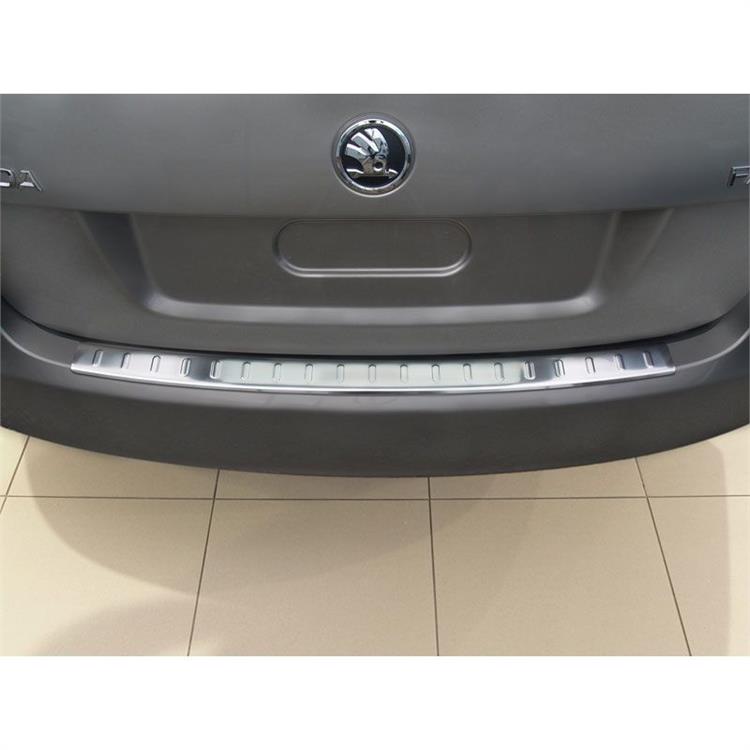 RVS Achterbumperprotector passend voor Skoda Fabia II Combi 2007- 'Ribs'