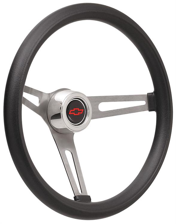 Steering Wheel Kit, 69-88 Chevrolet, Retro Foam, Hi Rise Cap, Red Bowtie