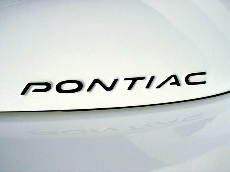 dekal strålkastare, svart, "Pontiac"