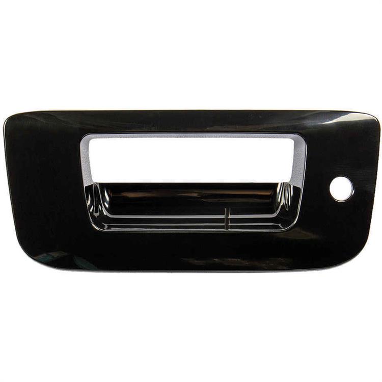 2007-13 Chevrolet, GMC Truck	 Tail Gate Handle Bezel	 With Key Hole	 Without Camera Hole	 Black Textured Finish