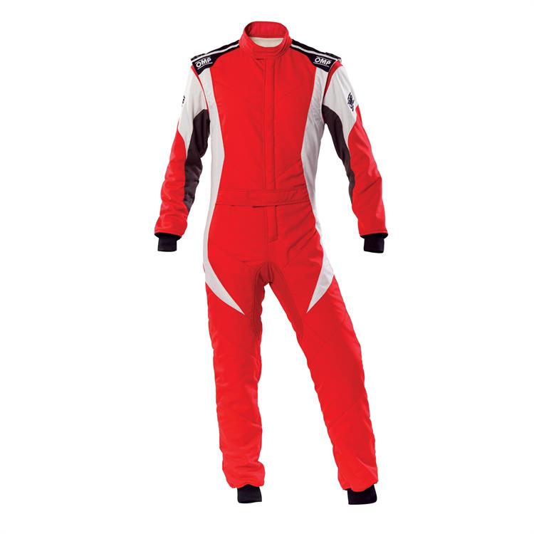 FIRST EVO OVERALL FIA 8856-2018 RED / WHITE SZ. 42