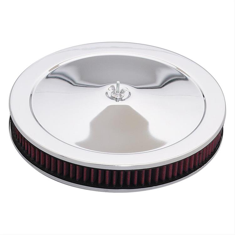 Air Filter Assembly, 14". Diameter, Chrome, 2"