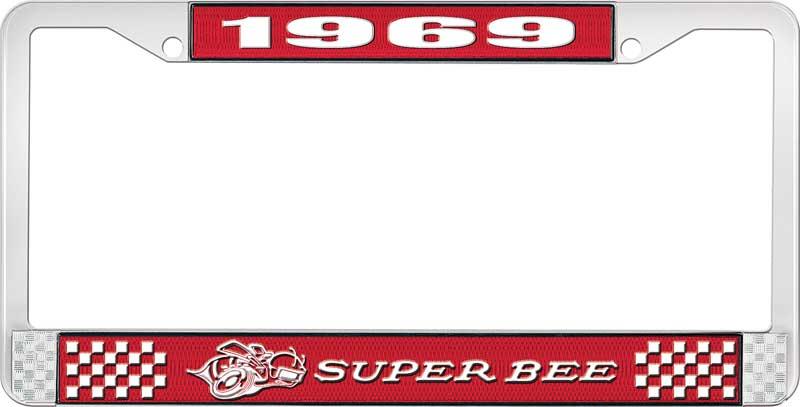 1969 SUPER BEE LICENSE PLATE FRAME - RED