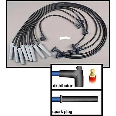 Spark Plug Wires, Street/Strip, 8.5mm, Black, Multi-Angle Boots, Mopar, Big Block B/RB, Set