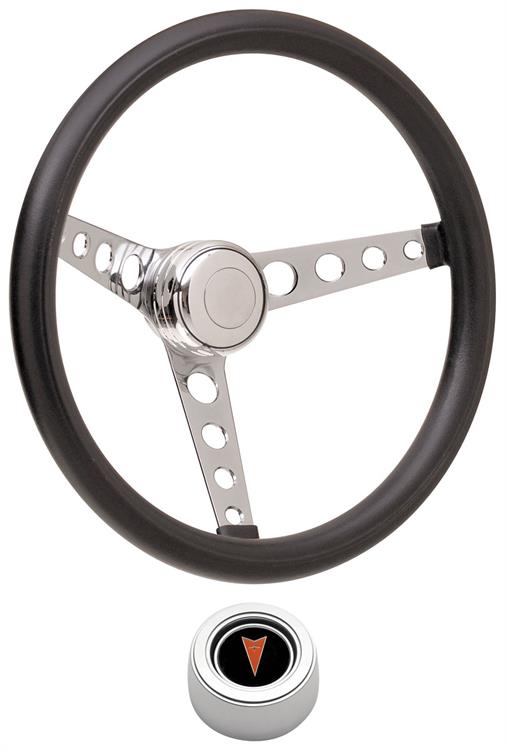 Steering Wheel Kit, 59-68 Pontiac, Classic Foam, Hi Rise Cap, Arrowhead, Polish