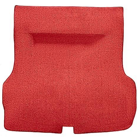 1955-57 Chevrolet Bel Air	 2DR/4DR Hardtop/Sedan	 Molded Trunk Area Carpet w/o Spare Tire Cutout	 Mass Backing	 Cutpile	 Flame Red