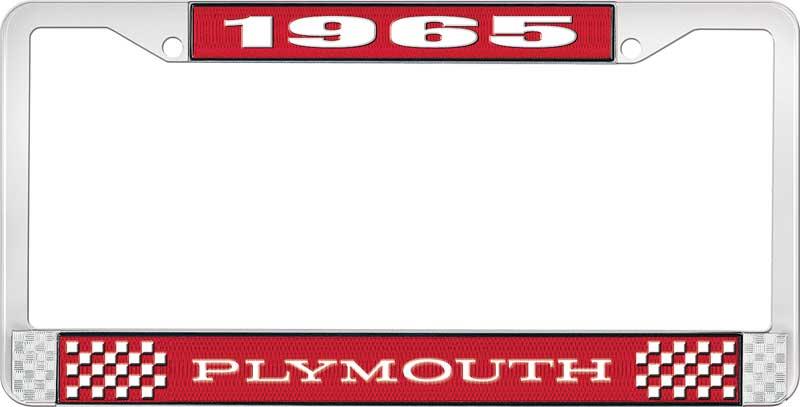 1965 PLYMOUTH LICENSE PLATE FRAME - RED