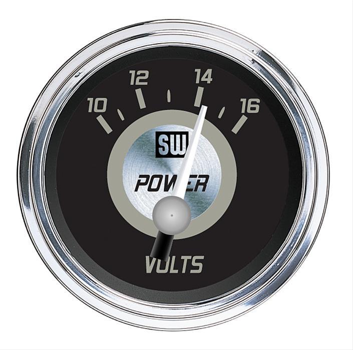 Voltmeter, 52.4mm, 10-16 V, electric