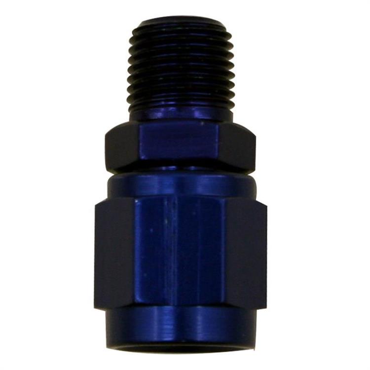 Fitting, Adapter, AN to NPT, Straight, Aluminum, Blue Anodized, -4 AN, 1/8 in. NPT