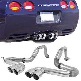 B&B Exhaust System Bullet With Quad Tips