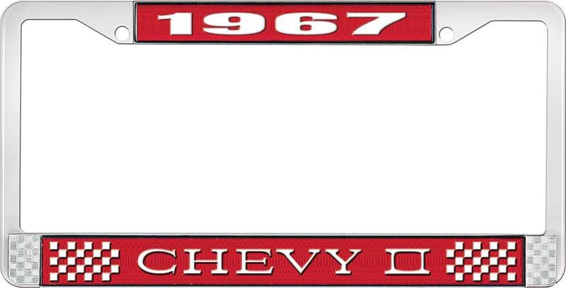nummerplåtshållare, 1967 CHEVY II röd