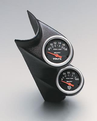 Gauge Pod A-pole Left Black ( 2x52mm )