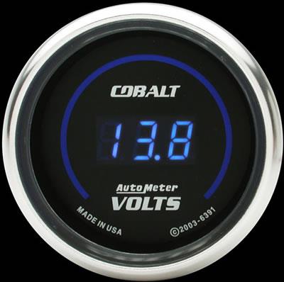 voltmätare 52mm 8-19 Volt Cobalt Digital