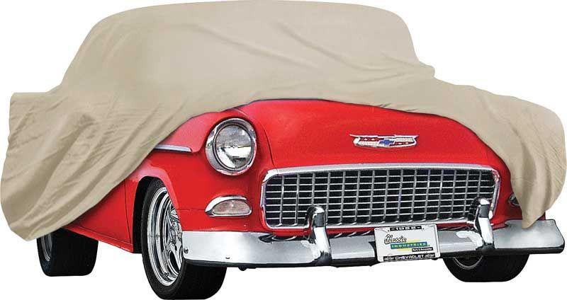 1955-56 CHEVROLET SOFTSHIELD FLANNEL CAR COVER - 2 DOOR - ALL MODELS - TAN
